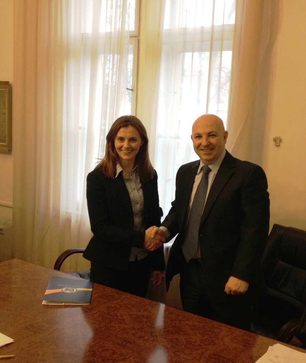 Picture for Sarajevo, 13.3.2015- Deputy Minister of Foreign Trade and Economic Relations of Bosnia and Herzegovina, Ms. Ermina Salkičević Dizdarević met today with the President of the American University in Bosnia and Herzegovina, Mr. Denis Prcić ...