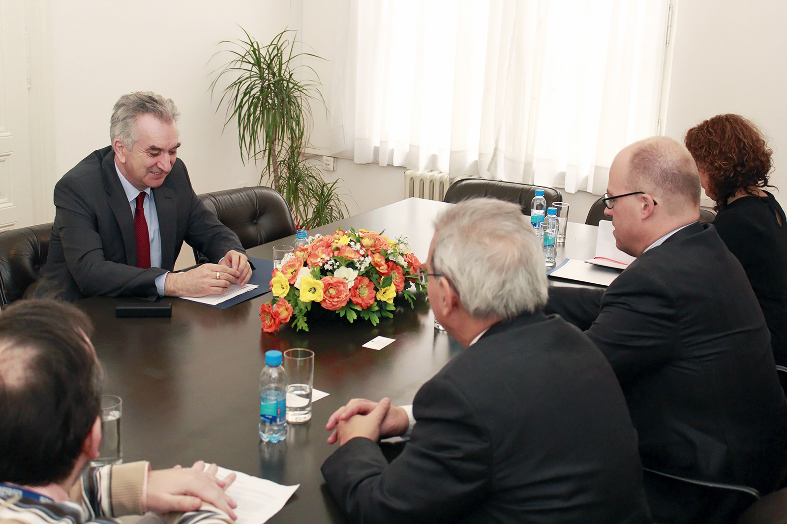 Picture for Minister Mirko Šarović at the meeting with the Head of OSCE Mission to BiH Jonathan Moore and the Co-ordinator of OSCE Economic and Environmental Activities Halil Jurdakul Yigitgüden